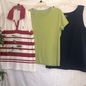 IZOD ST JOHNS BAY & CHADWICKS size L casual tops golf shirt t shirt & tank top